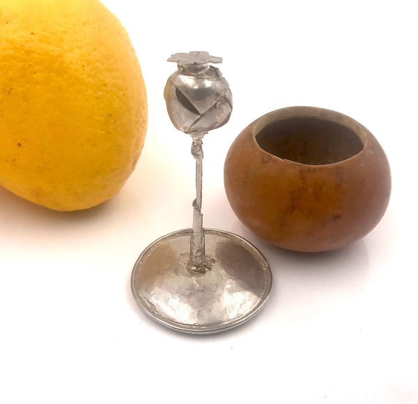 Carlos tellechea, Cajita de plata con amapola, cajita para joyas, arte y artesanía