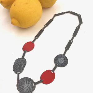 COLLARES ACERO ESMALTADO (2 x ROJO) SILVIA WALZ