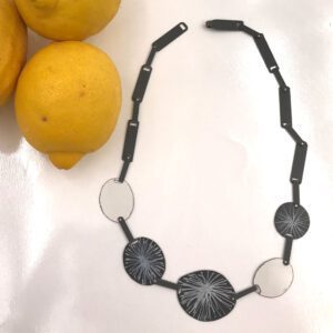 COLLARES ACERO ESMALTADO BLANCO SILVIA WALZ