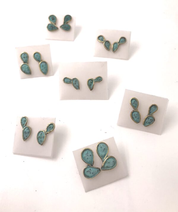 Pendientes Bronce Pátina “Colección CHUMBERAS” (Pequeños / Presión)