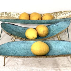 CUENCOS ALARGADOS BRONCE 4 PATAS  CARLOS TELLECHEA ARTE ARTESANIA