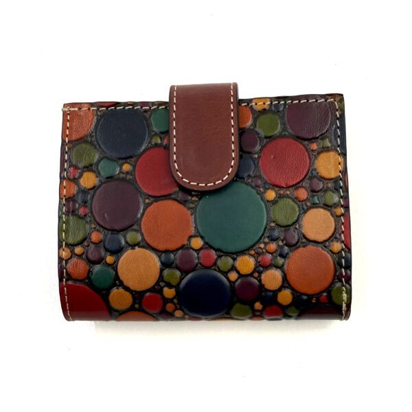 cartera de cuero talabar pintada a mano arteartesania