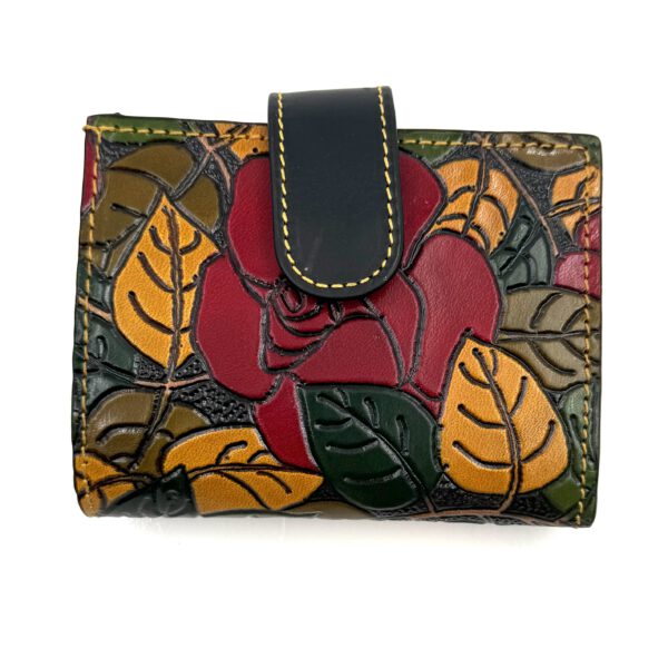 cartera de cuero talabar pintada a mano arteartesania