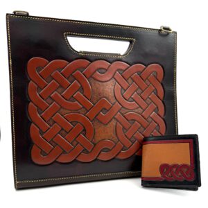 bolso de piel talabar arte artesania