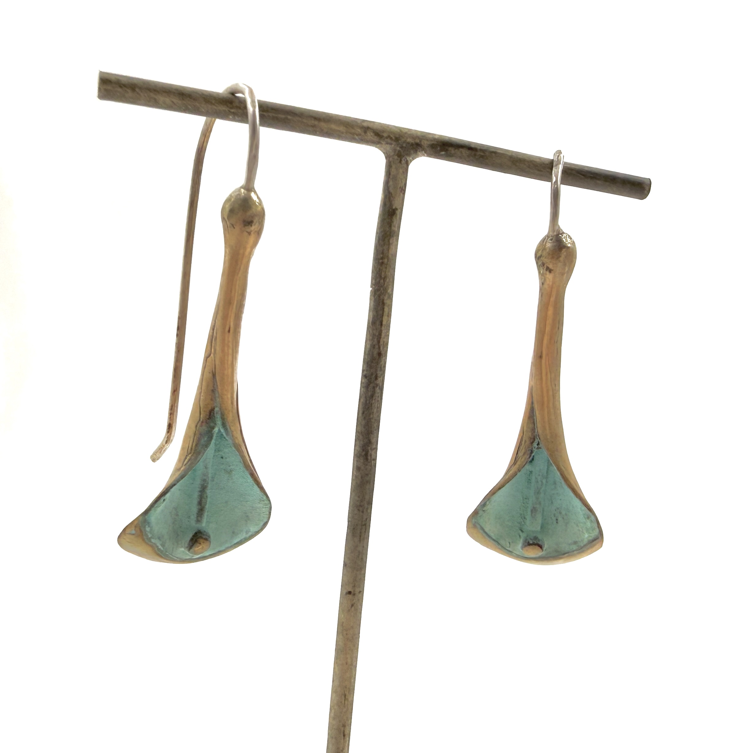 PENDIENTES CALA BRONCE MEDIA HECHOS EN SOLLER MALLORCA POR CARLOS TELLECHEA