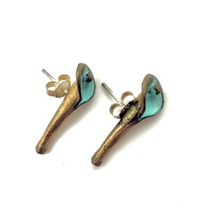 PENDIENTES CALA BRONCE PEQUEÑA HECHOS EN SOLLER MALLORCA POR CARLOS TELLECHEA