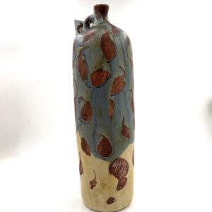 Vasija de ceramica una boca hecha y pintada a mano en andalucia arte artesania carlos tellechea