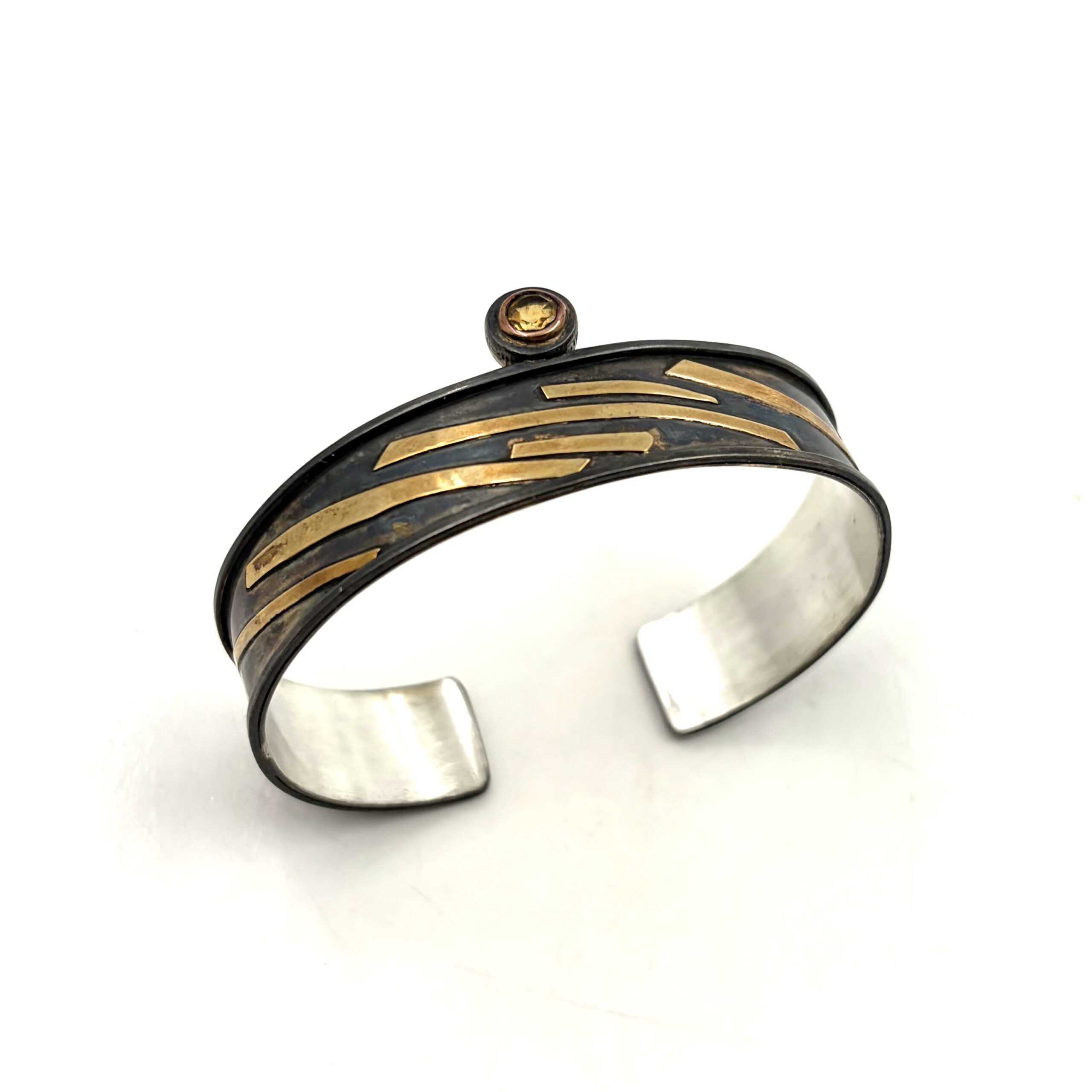 BRAZALETE-ORO-CITRINO ARTEARTESANÍA