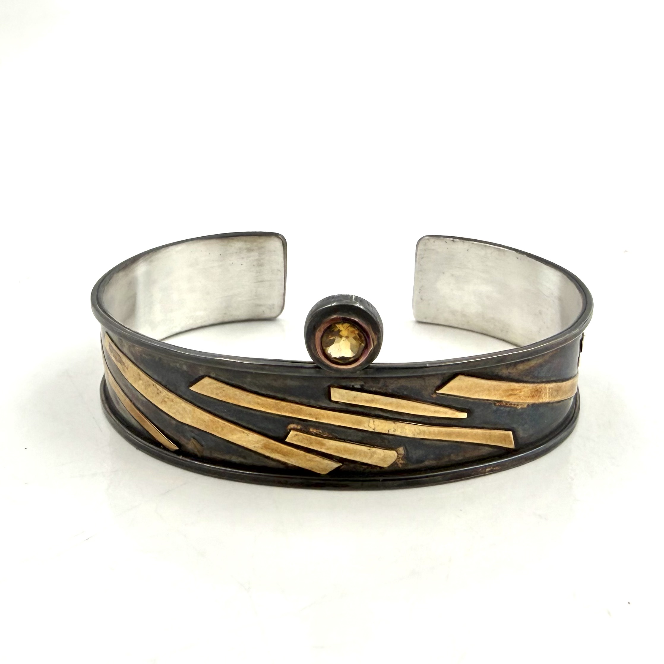BRAZALETE-ORO-CITRINO ARTEARTESANÍA