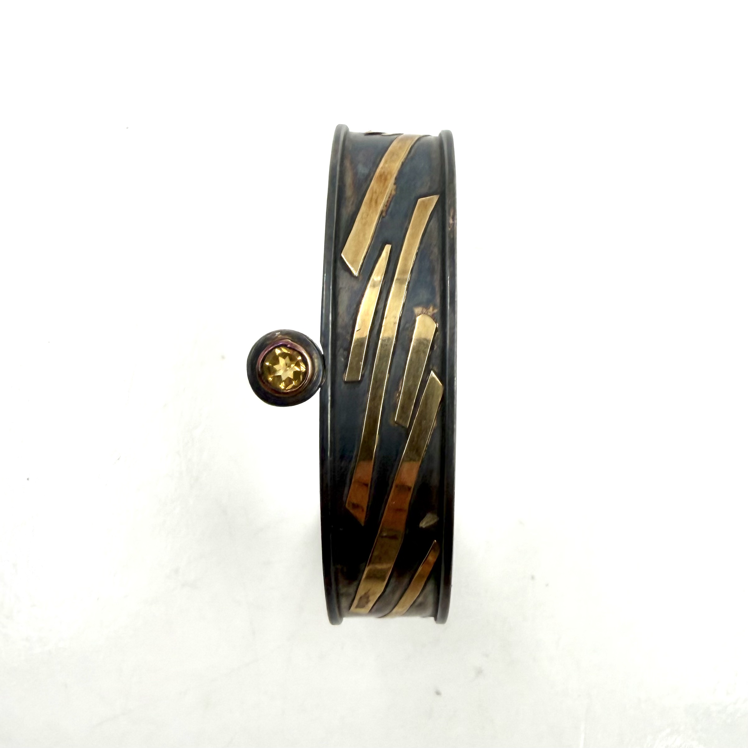 BRAZALETE-ORO-CITRINO ARTEARTESANÍA