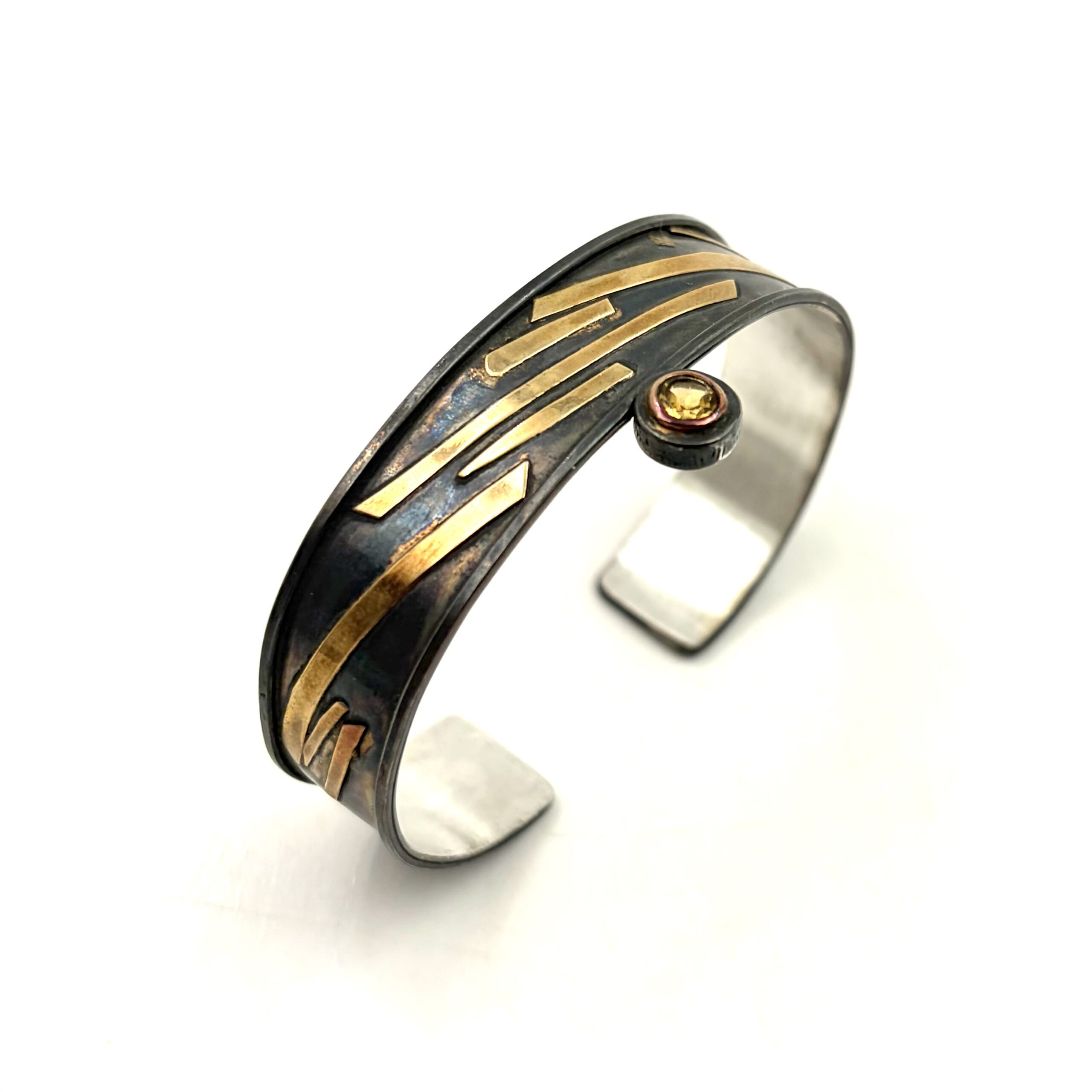 BRAZALETE-ORO-CITRINO ARTEARTESANÍA